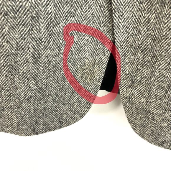 VTG Gianfranco Ruffini Italy Herringbone Sport Coat Blazer Men 44L Gray Preppy - Picture 5 of 14